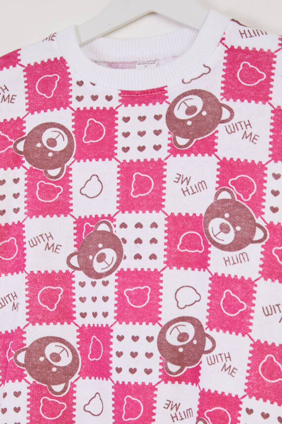 Erkek Çocuk Fuşya Baskılı Pijama Takımı - 26450 - 2