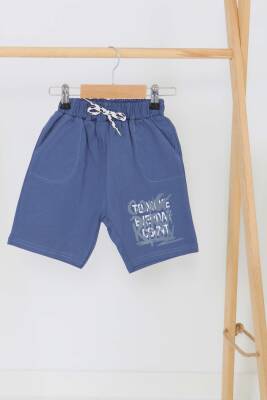 Erkek Çocuk Indigo Baskılı Şort - 27330 