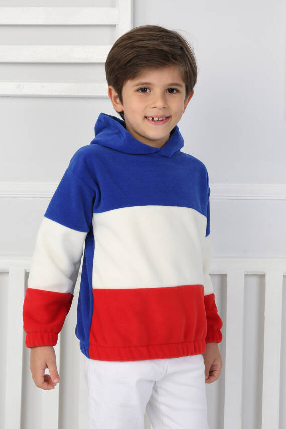 Erkek Çocuk Saks Renkli Çocuk Polar Sweat - 26725 - 2