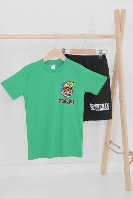 Erkek Çocuk Yesil Baskılı Eşofman Takımı - 27451 