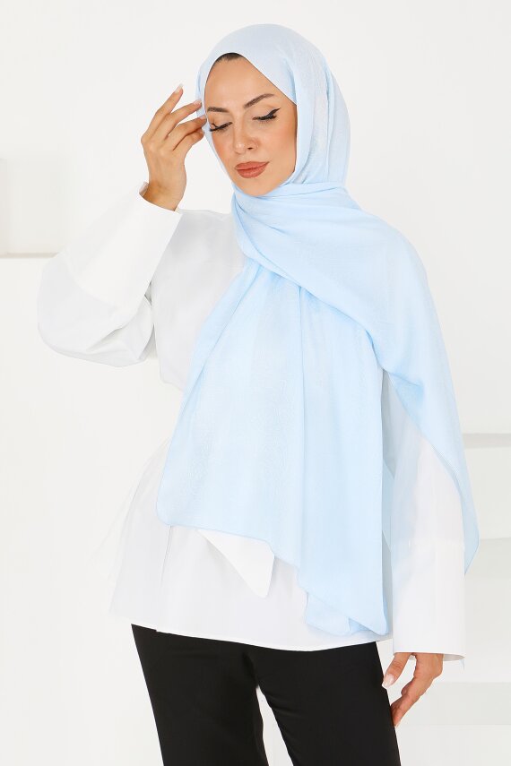 Etnik Monagram Şal Bebe Mavi - 27592 - 3