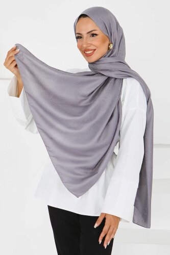 Etnik Monagram Şal Gri - 27592 - 2