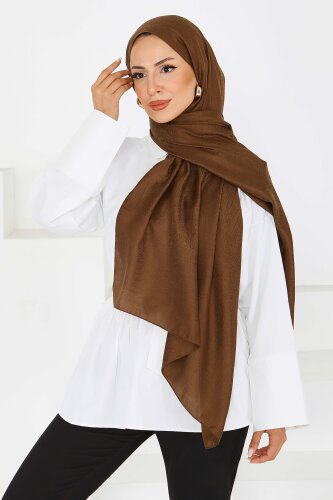 Etnik Monagram Şal Kahve - 27592 - 3