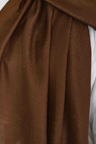 Etnik Monagram Şal Kahve - 27592 - 4