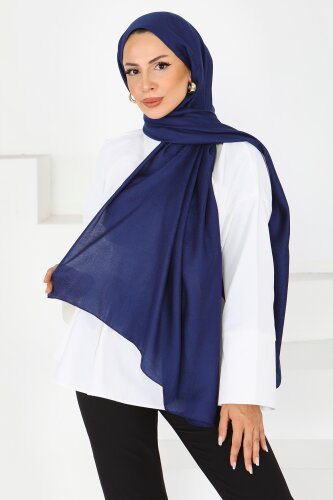 Etnik Monagram Şal Lacivert - 27592