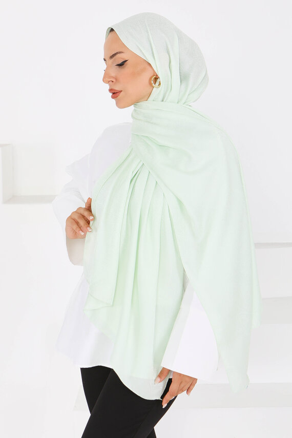 Etnik Monagram Şal Mint - 27592 - 3