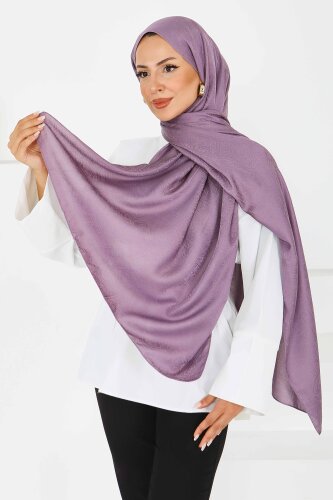 Etnik Monagram Şal Mürdüm - 27592 