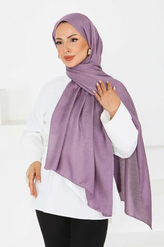 Etnik Monagram Şal Mürdüm - 27592 - 2