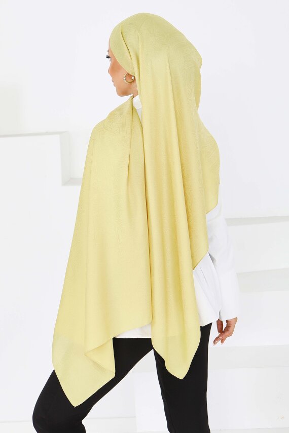 Etnik Monagram Şal Yağ Yeşili - 27592 - 4