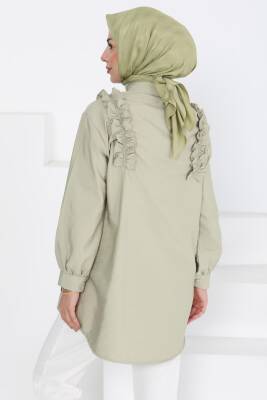 Fırfır Detaylı Tunik Haki - 27274 - 5