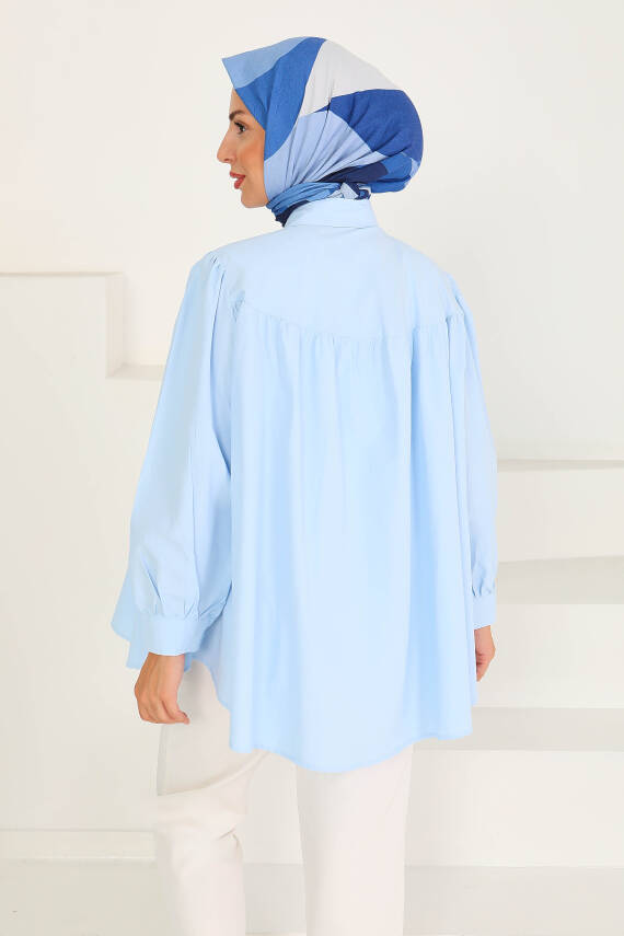 Fiyonk Detaylı Tunik Bebe Mavi - 27551 - 6