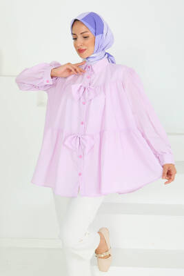 Fiyonk Detaylı Tunik Lila - 27551 - 2