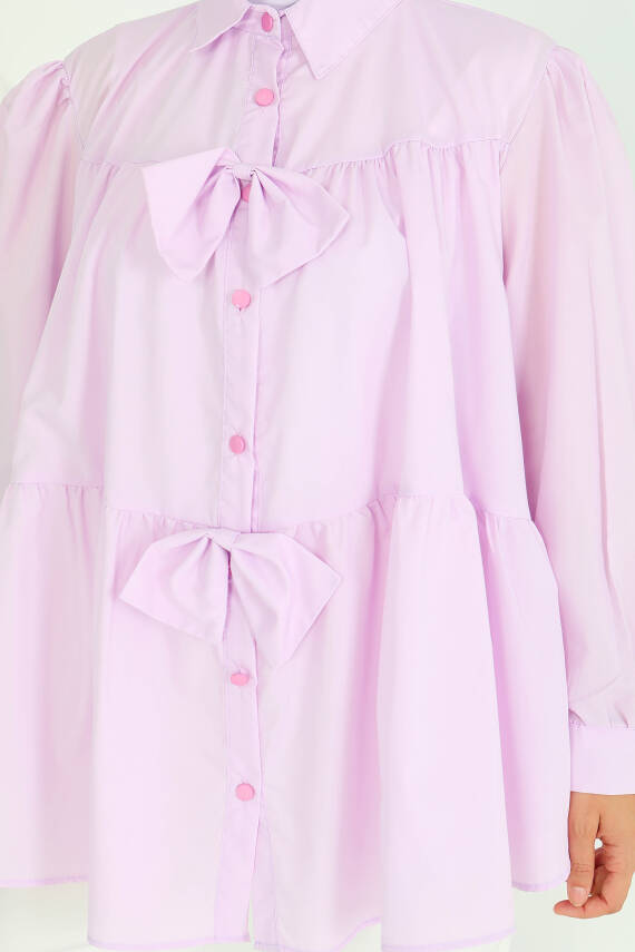 Fiyonk Detaylı Tunik Lila - 27551 - 5