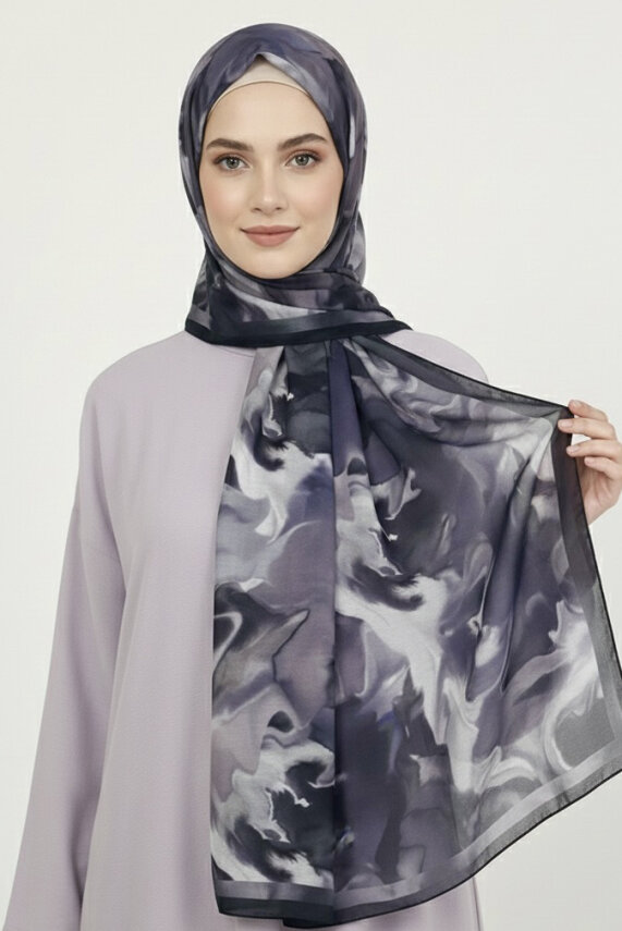 Fluenn Aura Serisi Pamuk Şal Gri - 28001-GRI - 1