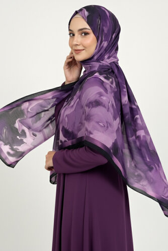 Fluenn Aura Serisi Pamuk Şal Mor - 28001-MOR