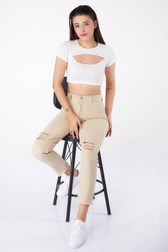 Gabardin Pantolon Bej - 11603 - 1
