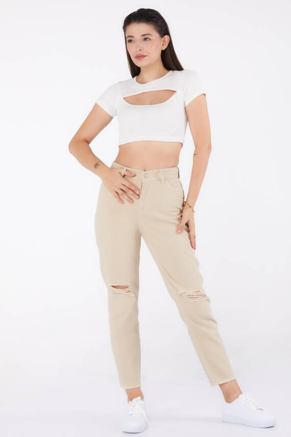 Gabardin Pantolon Bej - 11603 - 2