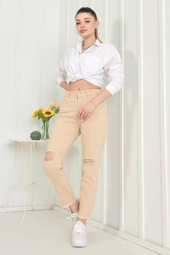 Gabardin Pantolon Bej - 11603 - 8