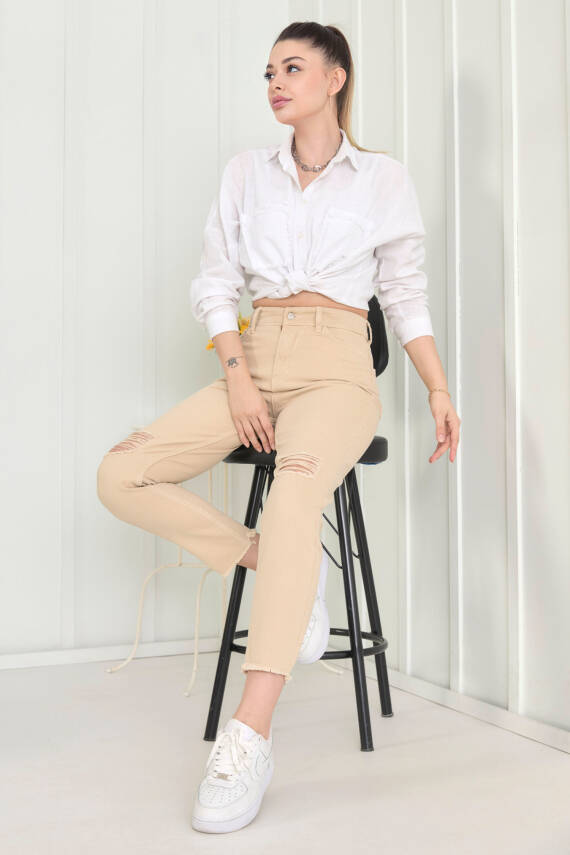 Gabardin Pantolon Bej - 11603 - 13