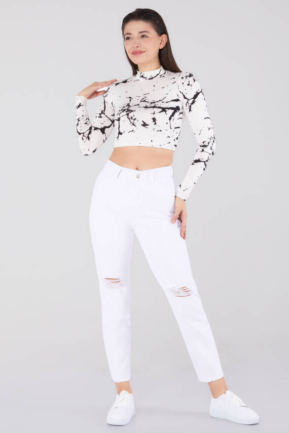 Gabardin Pantolon Beyaz - 11603 - 1