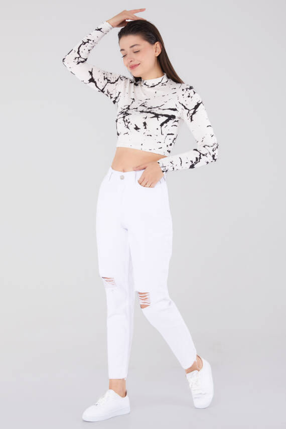 Gabardin Pantolon Beyaz - 11603 - 2