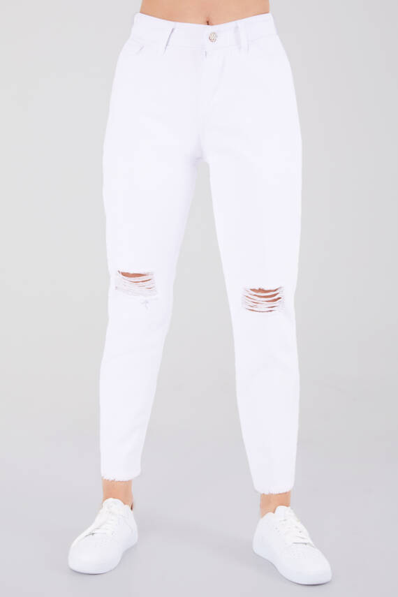 Gabardin Pantolon Beyaz - 11603 - 3