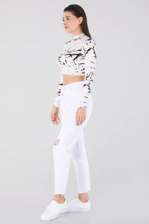 Gabardin Pantolon Beyaz - 11603 - 4