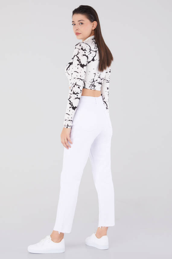 Gabardin Pantolon Beyaz - 11603 - 5