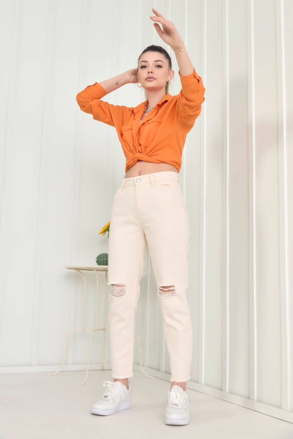 Gabardin Pantolon Ekru - 11603 - 9