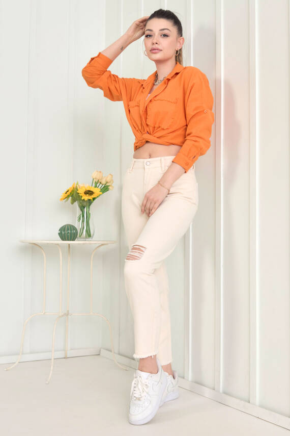 Gabardin Pantolon Ekru - 11603 - 15