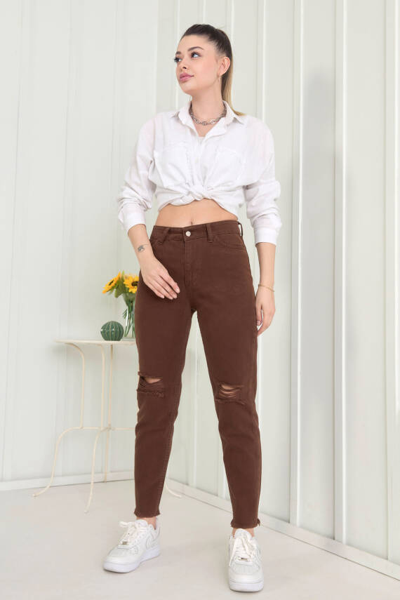 Gabardin Pantolon Kahve - 11603 - 6