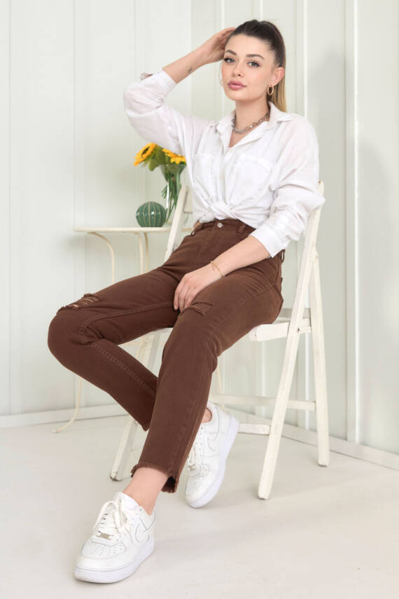 Gabardin Pantolon Kahve - 11603 - 14