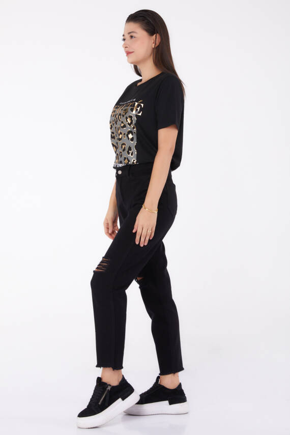 Gabardin Pantolon Siyah - 11603 - 4
