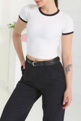 Garnili Crop Beyaz - 27116 