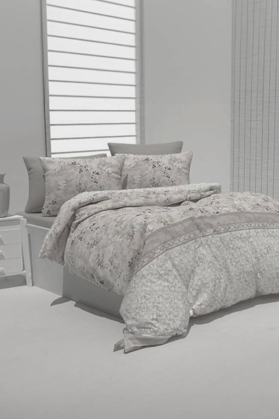 Gri Çift Kişilik Nevresim Seti - 26509 - 1