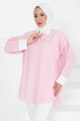 Gül Detaylı Tunik Pembe - 27434 