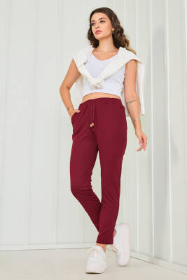 Havuç Pantolon Bordo - 27076 