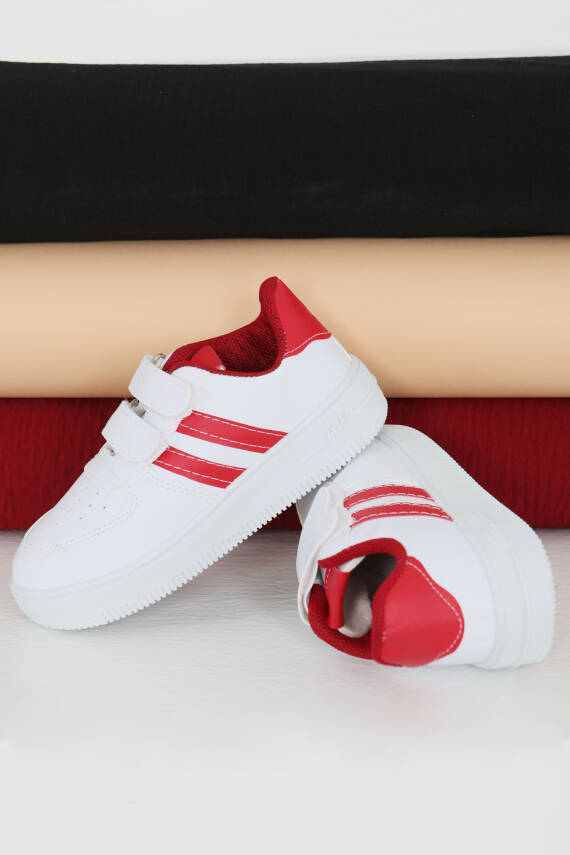 Kadın Beyaz Kirmizi AİR Çocuk Spor Ayakkabı - 27479 - 1