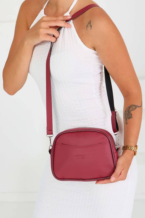 Kadın Bordo Çanta - 27542 - 4