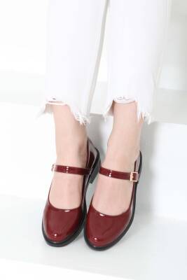 Kadın Bordo Jane Kemer Detaylı Loafer Ayakkabı - 27145 - 5