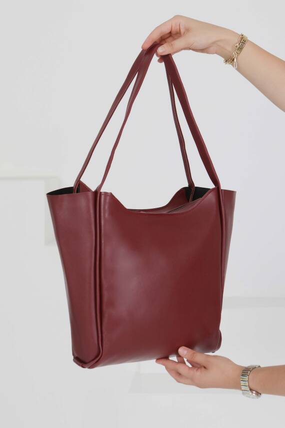 Kadın Bordo Kol Çantası - 27490 - 2