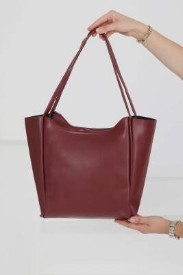 Kadın Bordo Kol Çantası - 27490 - 4