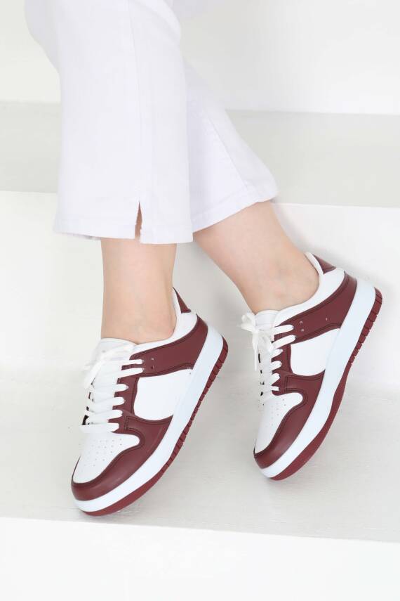 Kadın Bordo Spor Ayakkabı - 27090 - 2