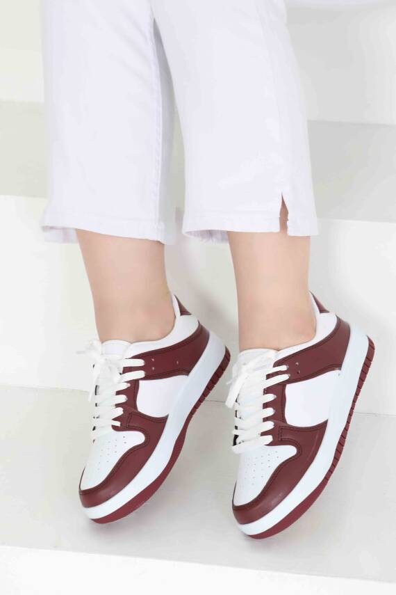 Kadın Bordo Spor Ayakkabı - 27090 - 3