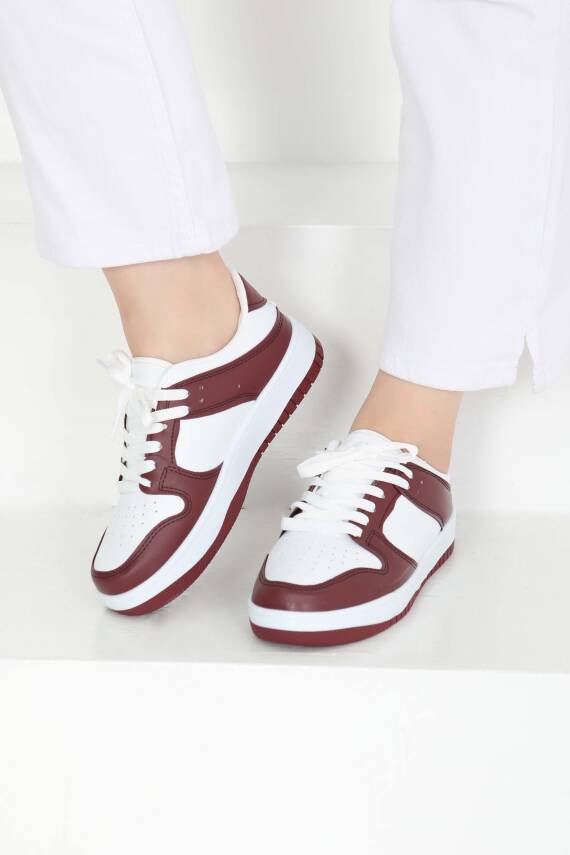 Kadın Bordo Spor Ayakkabı - 27090 - 5