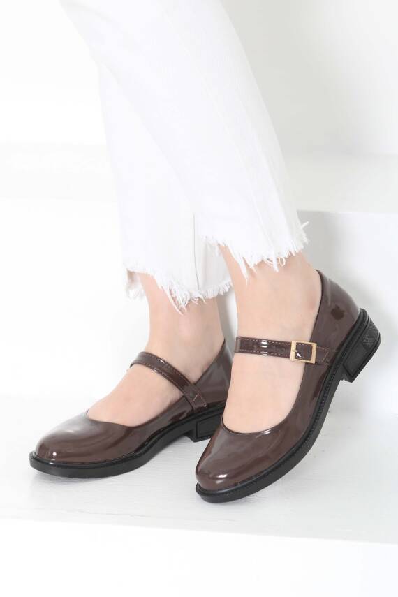 Kadın Kahve Jane Kemer Detaylı Loafer Ayakkabı - 27145 - 2