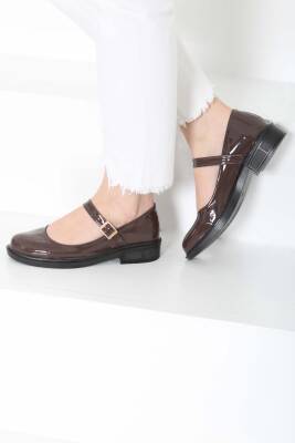 Kadın Kahve Jane Kemer Detaylı Loafer Ayakkabı - 27145 - 5