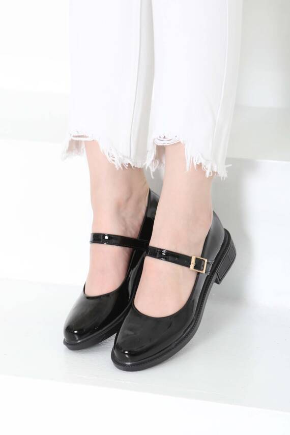 Kadın Mad Siyah Jane Kemer Detaylı Loafer Ayakkabı - 27145 - 3