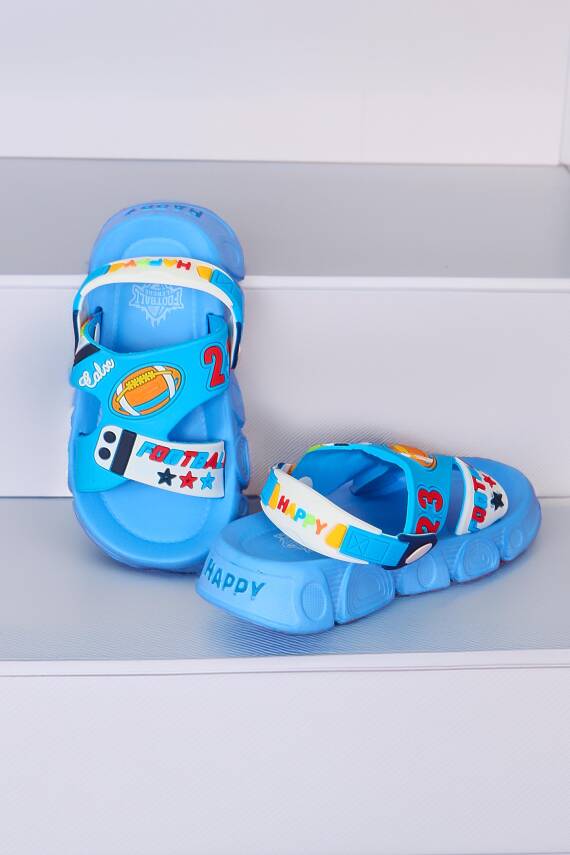 Kadın Mavi Çocuk Sandalet Terlik - 27562 - 1