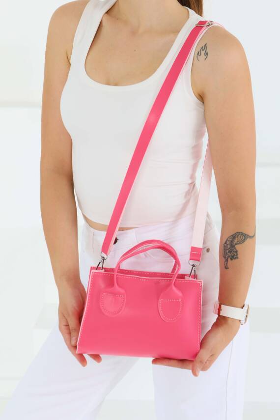 Kadın Pembe Mini El Çantası - 27466 - 2